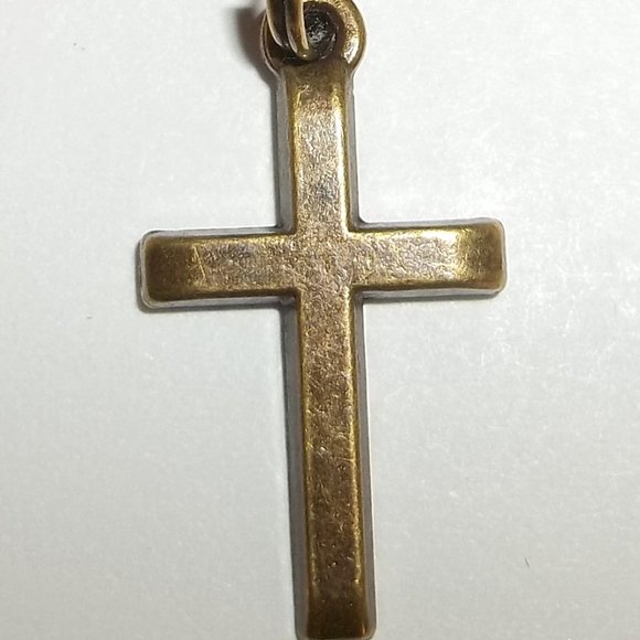 Cross Keychain Bronze Brown Unisex Gift Idea Keyring Key Chain Holder NWT C324 - Picture 4 of 8